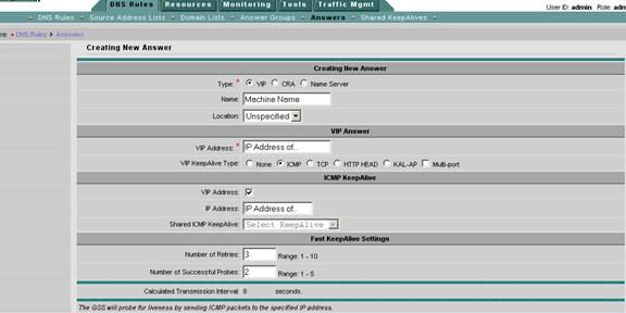 GSS Create new answer screenshot