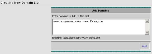 GSS adding the domain screenshot